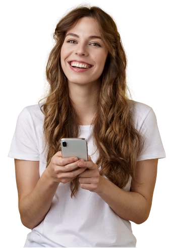 mujer pagando sus servicios en vexi app