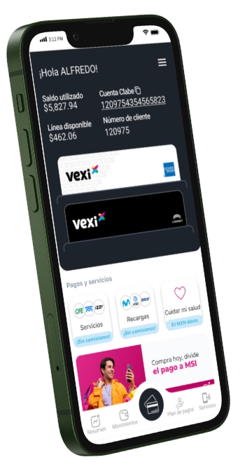 Vexi App, Tarjeta versión digital