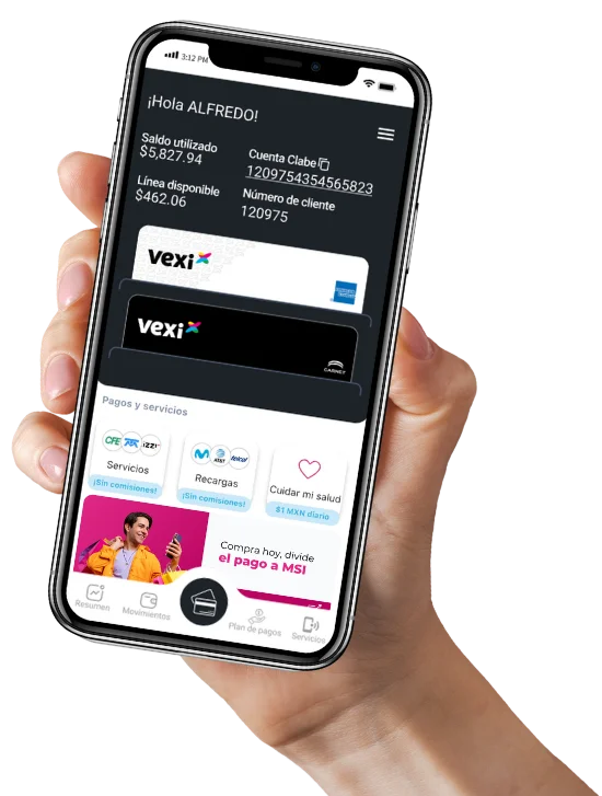 Vexi App, Tarjeta versión digital